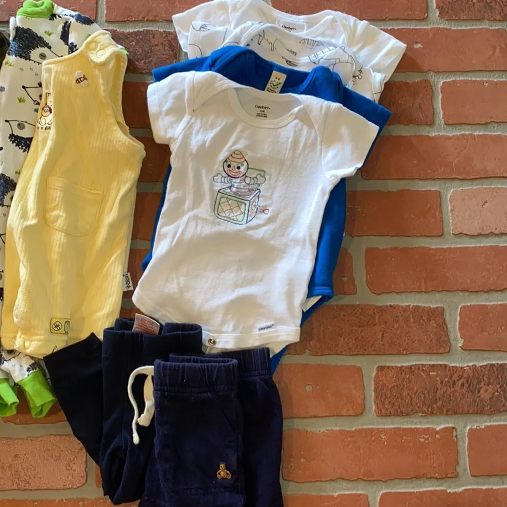 Babyboy 3/6m spring/summer romper onesie bundle!!